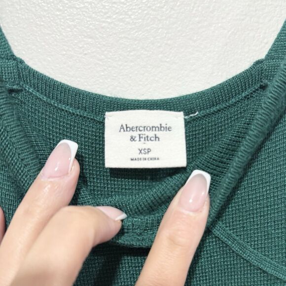 Abercrombie & Fitch Forest Green Strap Petite Women Dress Size Xsmall - Picture 6 of 10